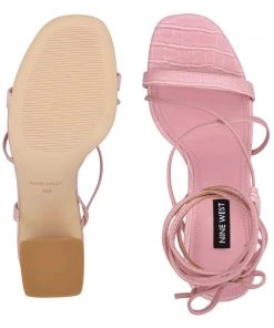 Nine West Young Ankle Wrap Heeled Sandal Lace It Up 11 Nine West Young Ankle Wrap Heeled Sandal Lace It Up