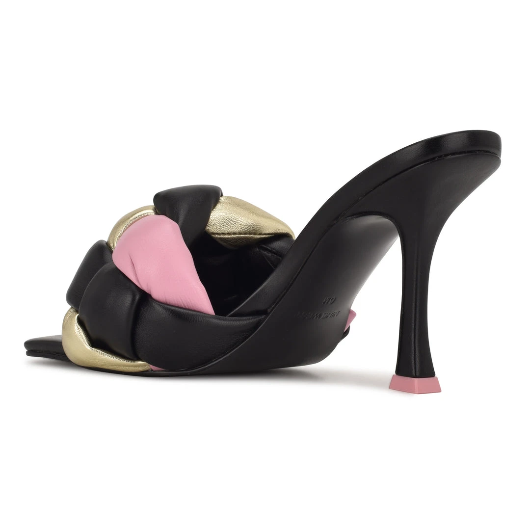 Nine West Yoyo Heeled Slide Sandals 5 Nine West Yoyo Heeled Slide Sandals