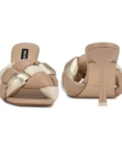 Nine West Yoyo Heeled Slide Sandals 10 Nine West Yoyo Heeled Slide Sandals