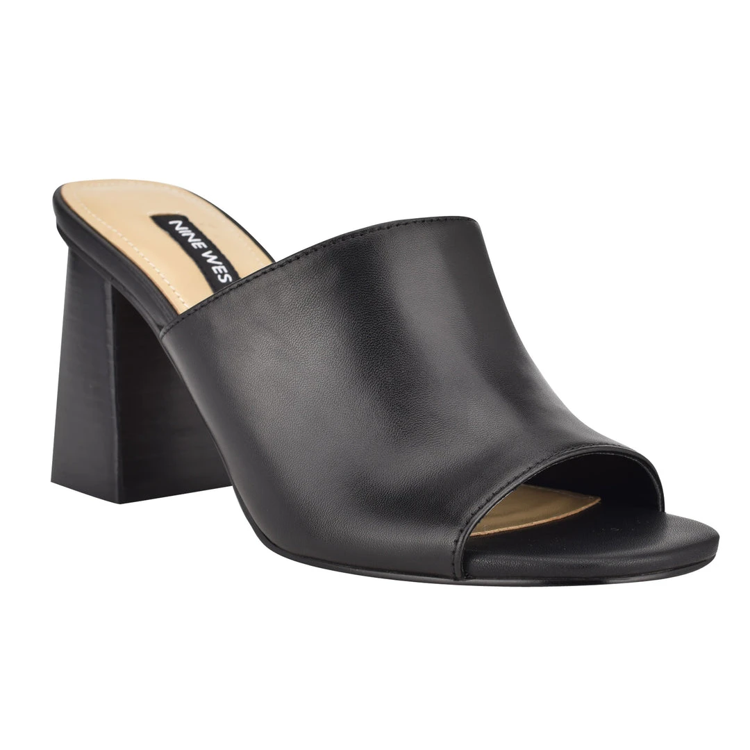 Nine West Heels Yuna Heeled Slide Sandals 4 Nine West Heels Yuna Heeled Slide Sandals