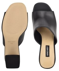 Nine West Heels Yuna Heeled Slide Sandals 11 Nine West Heels Yuna Heeled Slide Sandals