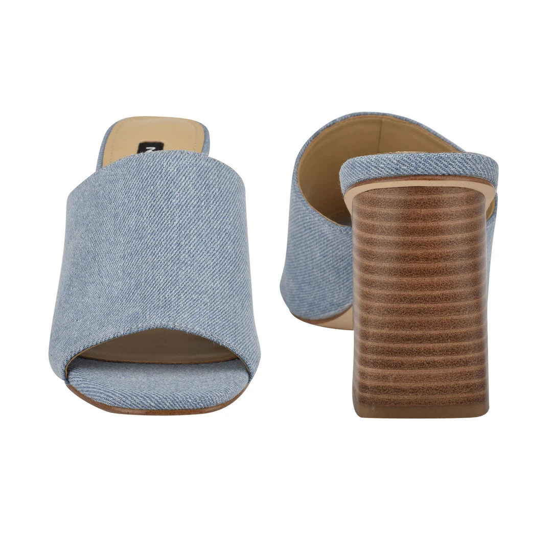 Nine West Heels Yuna Heeled Slide Sandals 6 Nine West Heels Yuna Heeled Slide Sandals