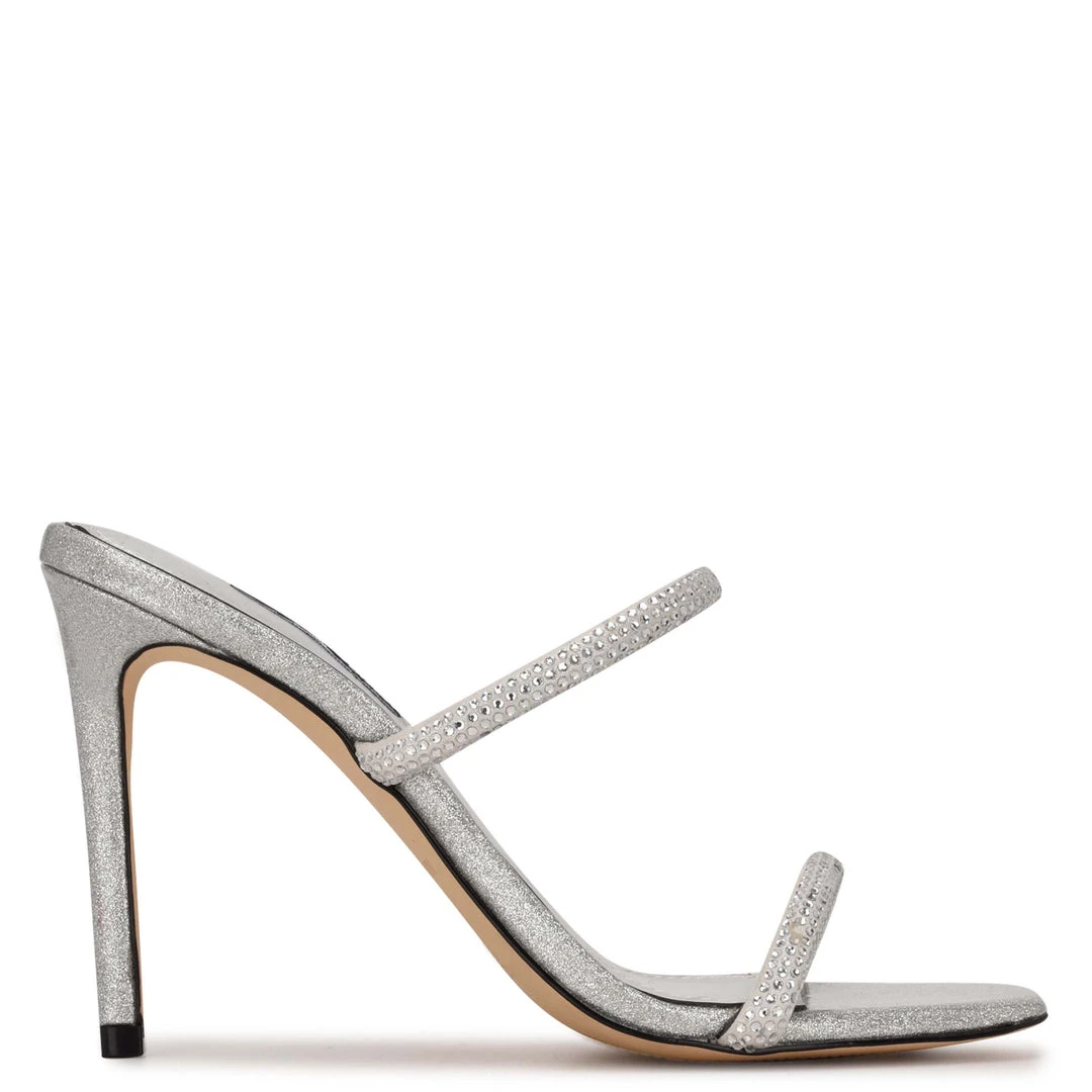Nine West Zarleen Heeled Slide Sandals Metallic Mindset 3 Nine West Zarleen Heeled Slide Sandals Metallic Mindset