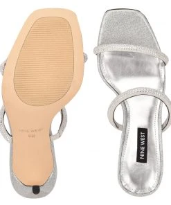 Nine West Zarleen Heeled Slide Sandals Metallic Mindset 11 Nine West Zarleen Heeled Slide Sandals Metallic Mindset
