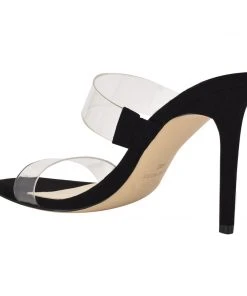 Nine West Heels Zarley Heeled Slide Sandals 10 Nine West Heels Zarley Heeled Slide Sandals