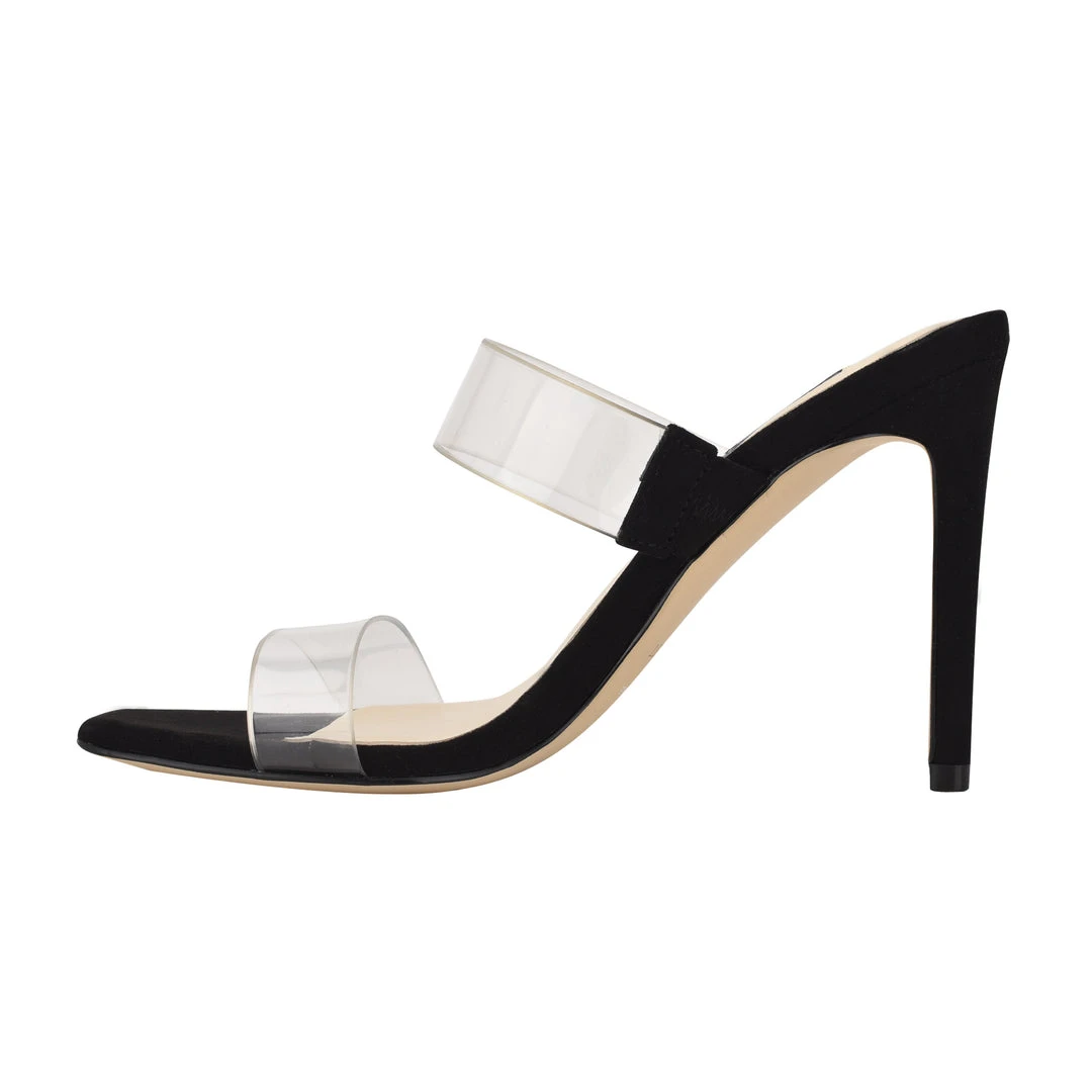 Nine West Heels Zarley Heeled Slide Sandals 6 Nine West Heels Zarley Heeled Slide Sandals