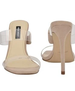 Nine West Heels Zarley Heeled Slide Sandals 12 Nine West Heels Zarley Heeled Slide Sandals