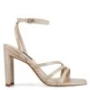 Nine West Zelina Heeled Strappy Sandals 1 Nine West Zelina Heeled Strappy Sandals