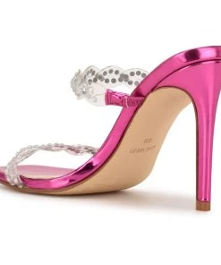 Nine West Color Pop Ziggle Heeled Slide Sandals