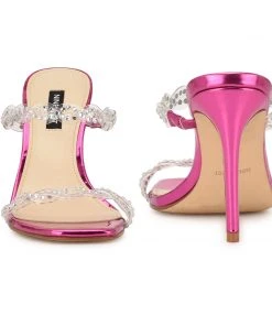 Nine West Color Pop Ziggle Heeled Slide Sandals