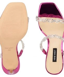 Nine West Color Pop Ziggle Heeled Slide Sandals