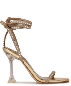 Nine West Lace It Up Zing Ankle Wrap Sandals