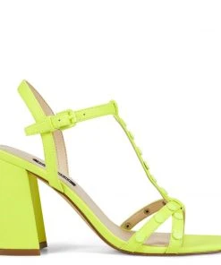 Nine West Color Pop Glimmer Block Heel Sandals